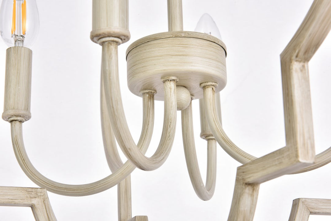 4 Lights Pendant In Weathered Dove