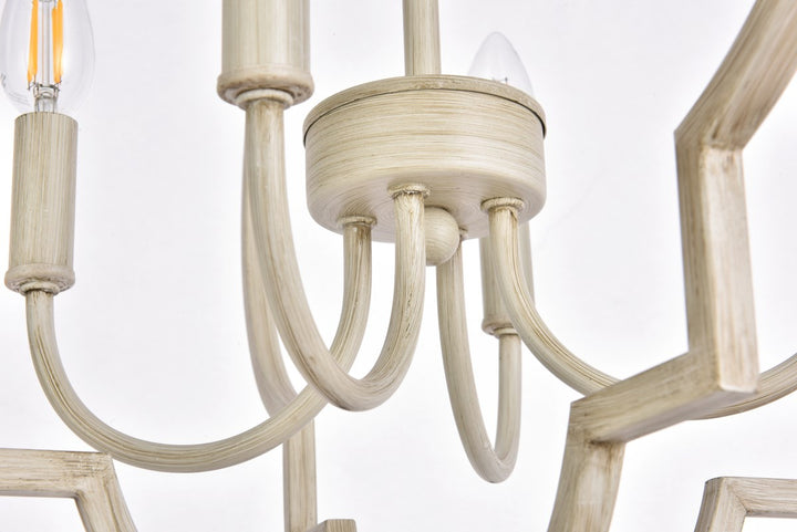 4 Lights Pendant In Weathered Dove