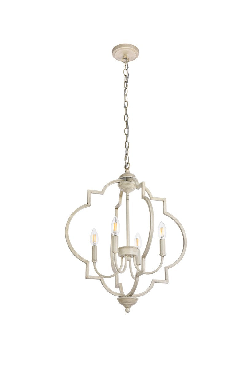4 Lights Pendant In Weathered Dove