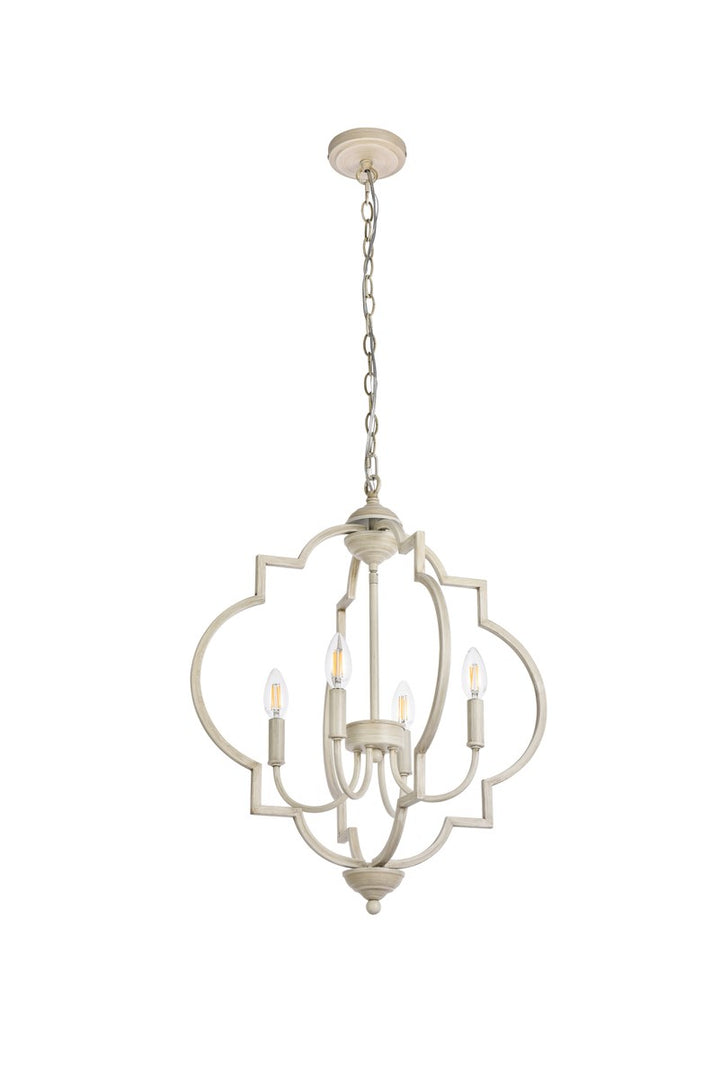 4 Lights Pendant In Weathered Dove