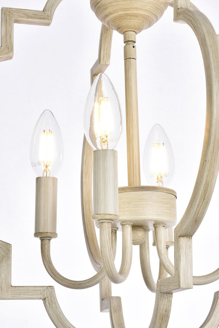 4 Lights Pendant In Weathered Dove