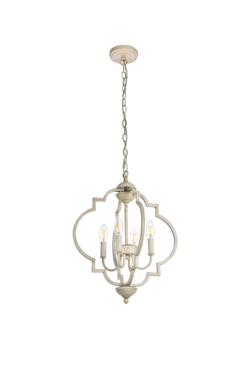 4 Lights Pendant In Weathered Dove
