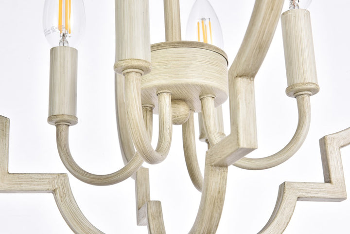 4 Lights Pendant In Weathered Dove