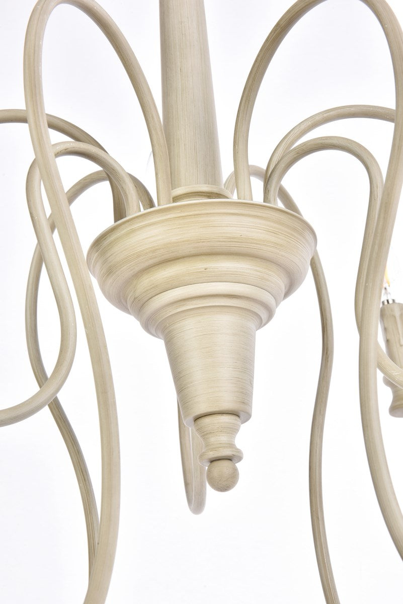 9 Lights Pendant In Weathered Dove