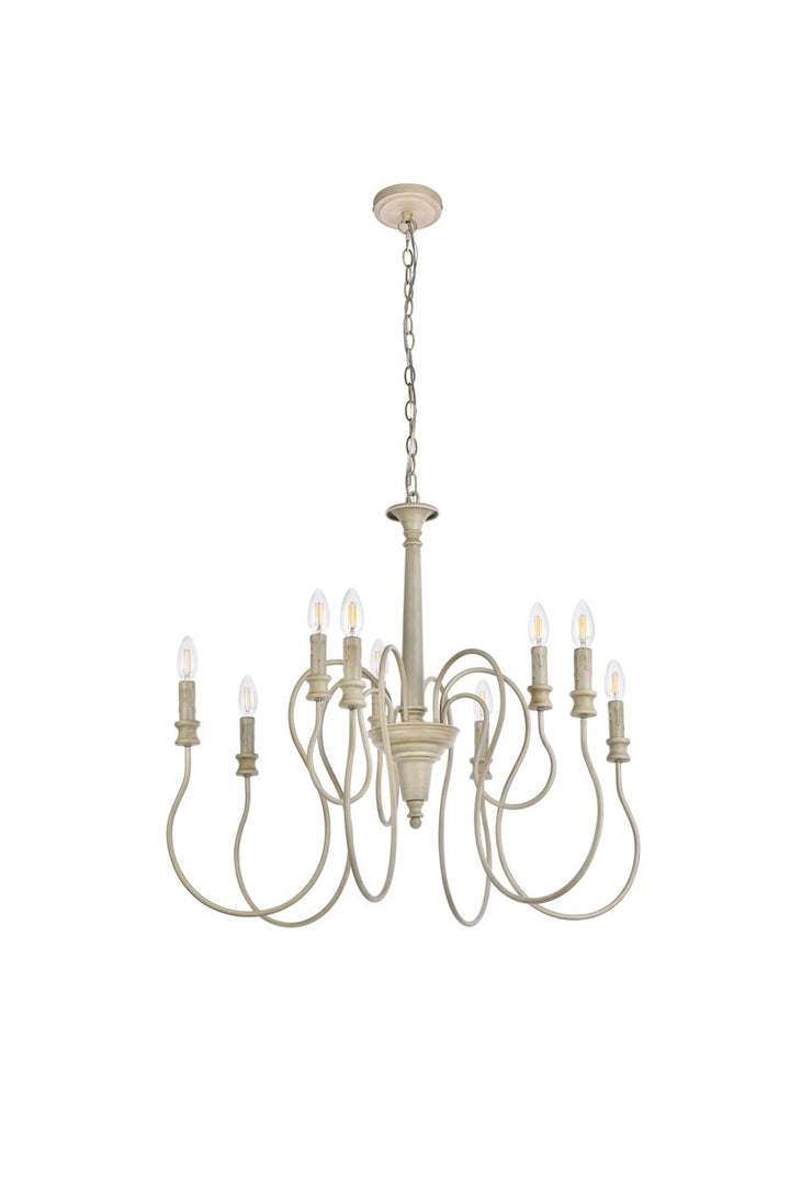 9 Lights Pendant In Weathered Dove
