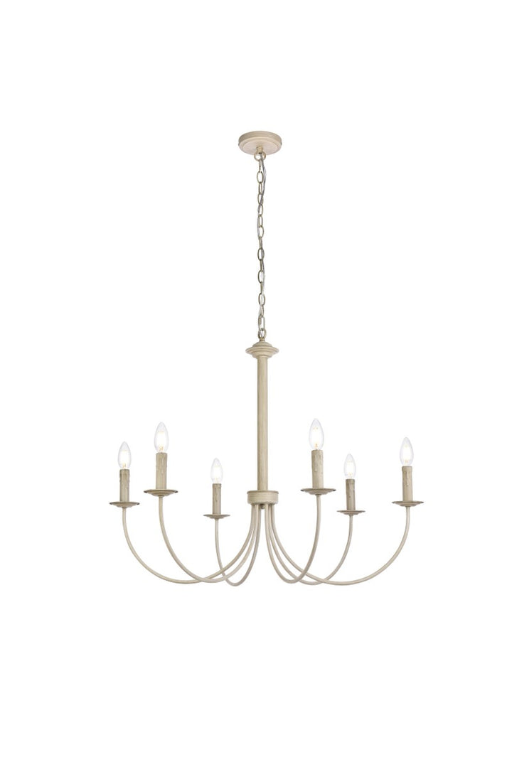 6 Lights Pendant In Weathered Dove by Living District