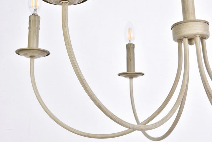 6 Lights Pendant In Weathered Dove