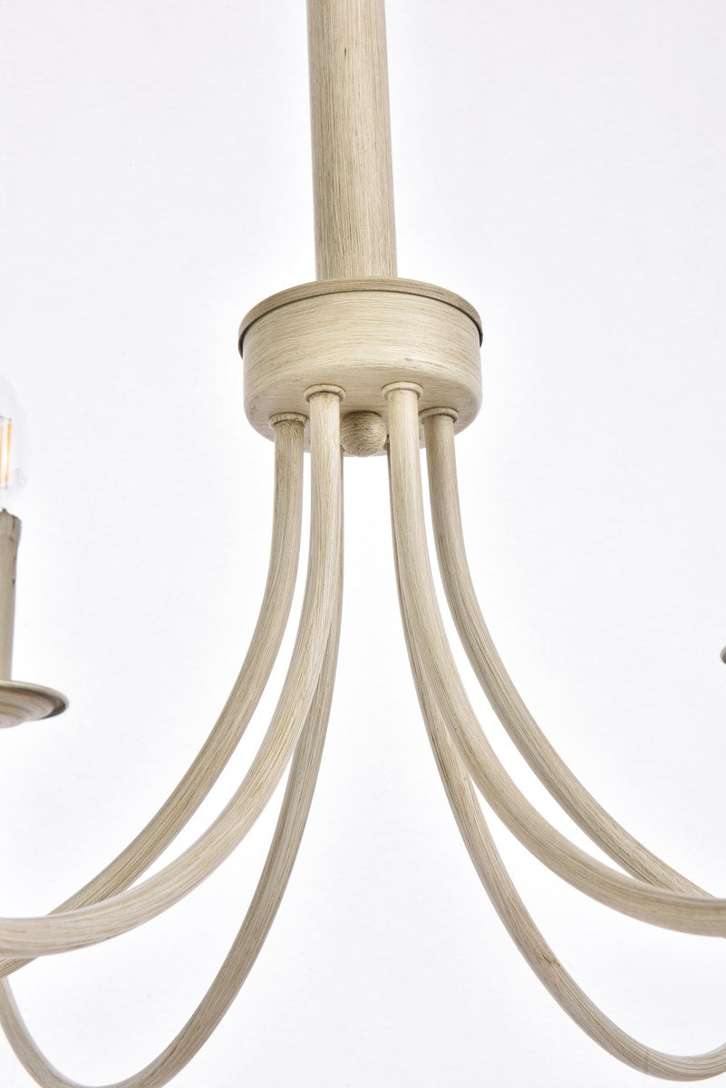 6 Lights Pendant In Weathered Dove