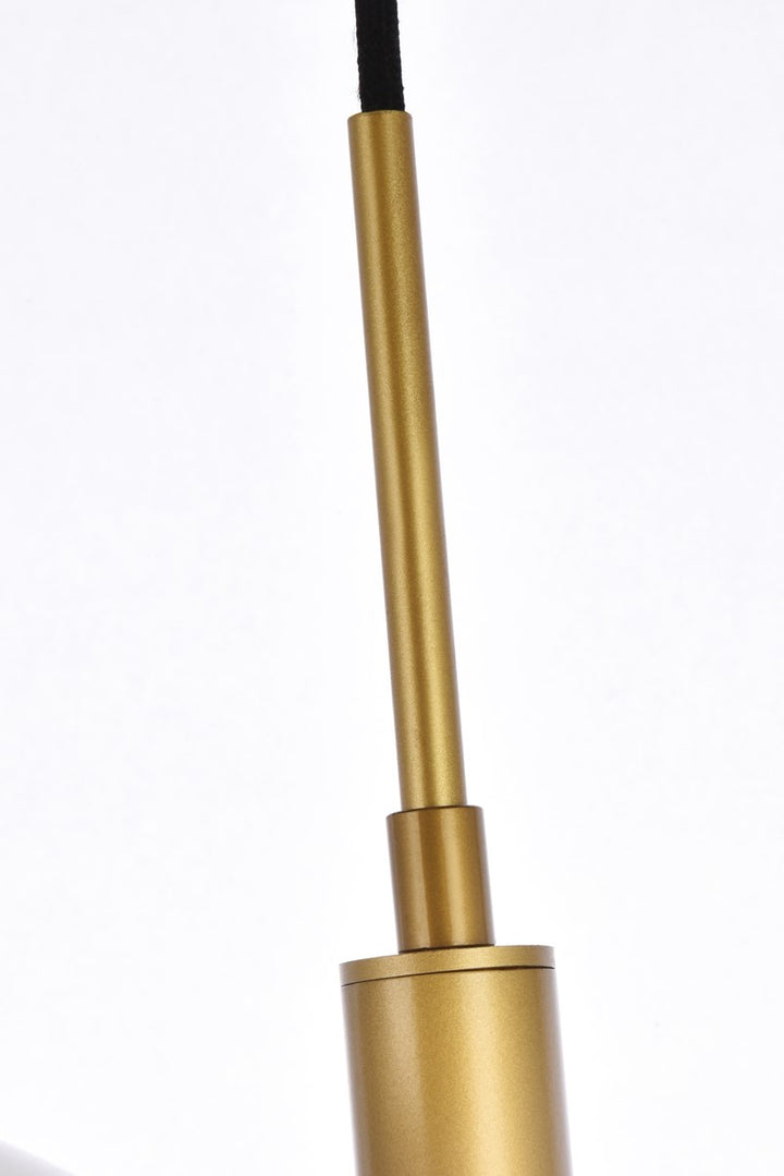 18 Inch Pendant In Brass With Clear Shade
