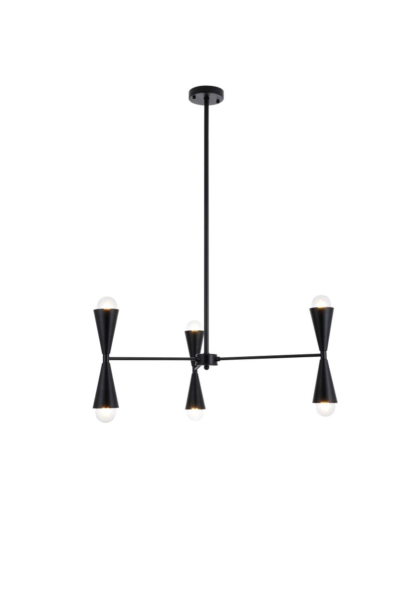 34 Inch Pendant In Black by Living District