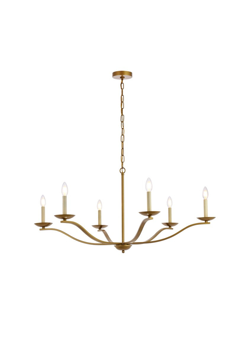 42 Inch Pendant In Brass by Living District