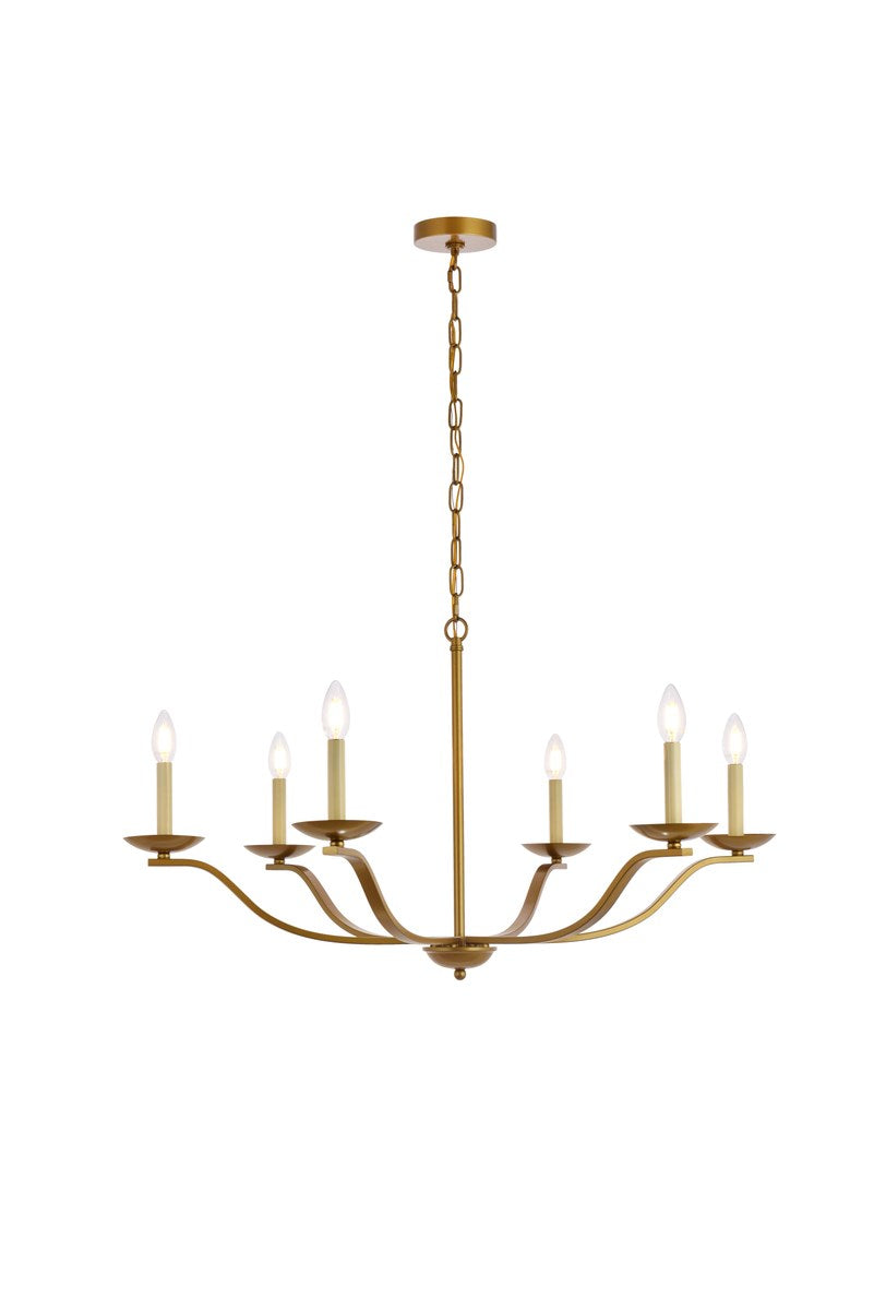 36 Inch Pendant In Brass by Living District