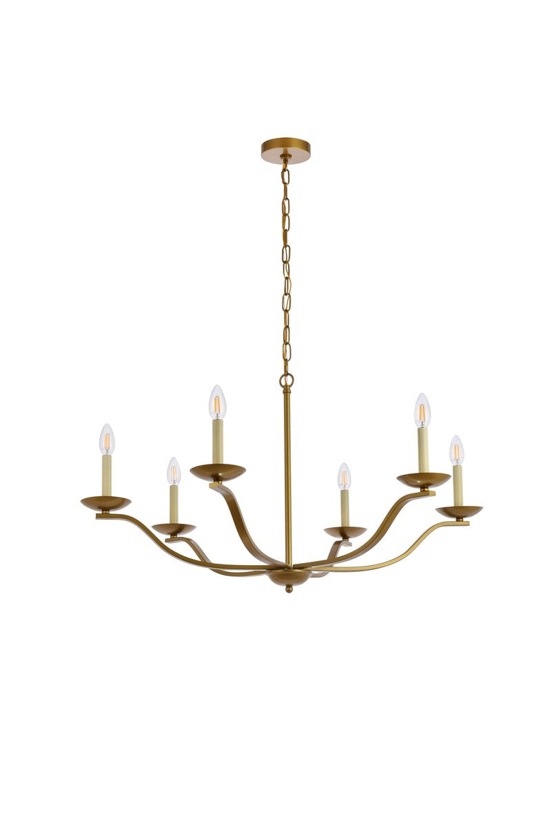 36 Inch Pendant In Brass