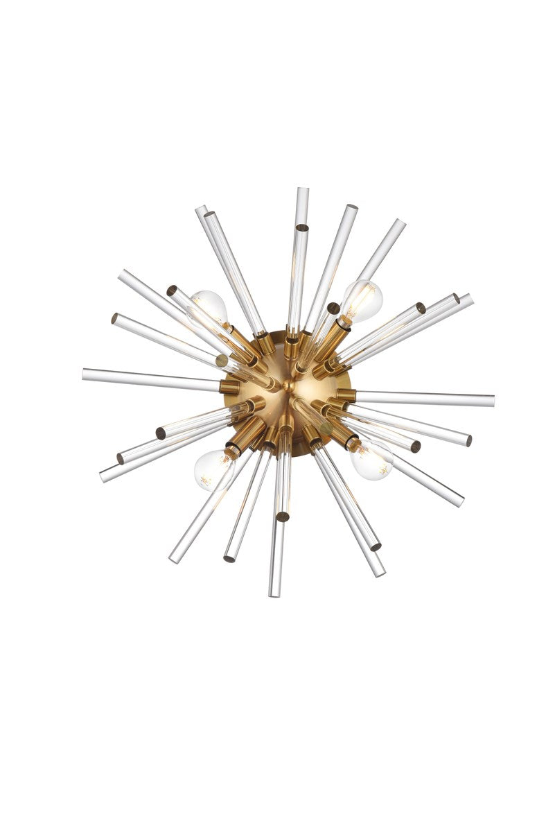 18 Inch Crystal Rod Wall Sconce In Gold by Elegant Lighting