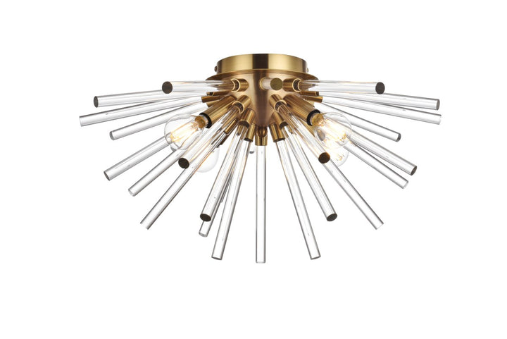 18 Inch Crystal Rod Wall Sconce In Gold