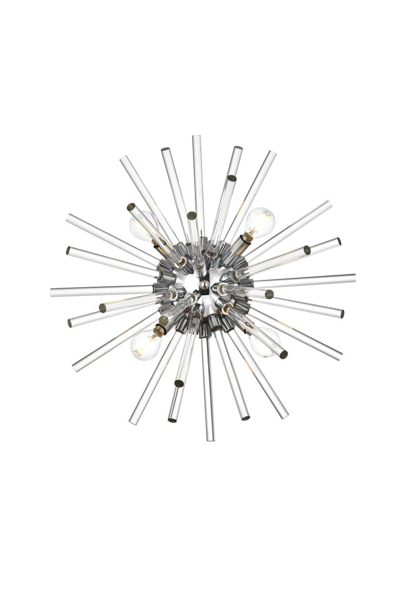 18 Inch Crystal Rod Wall Sconce In Chrome by Elegant Lighting