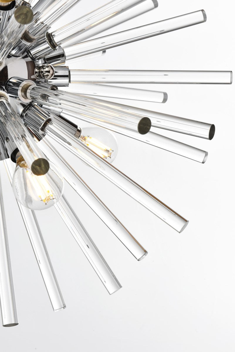 18 Inch Crystal Rod Wall Sconce In Chrome