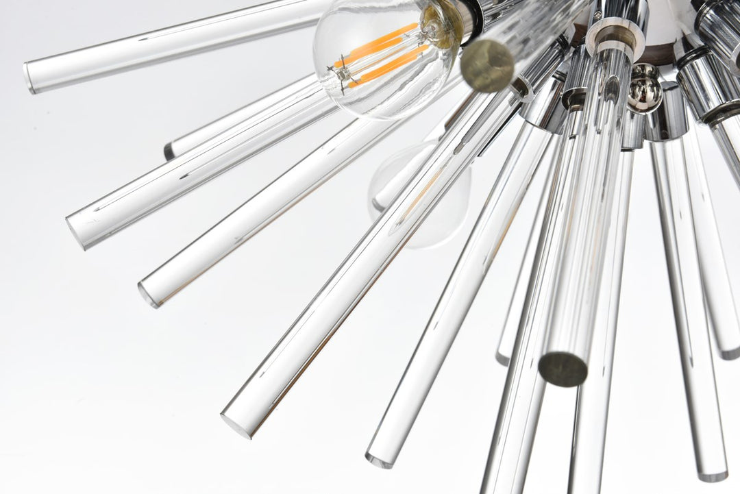 18 Inch Crystal Rod Wall Sconce In Chrome