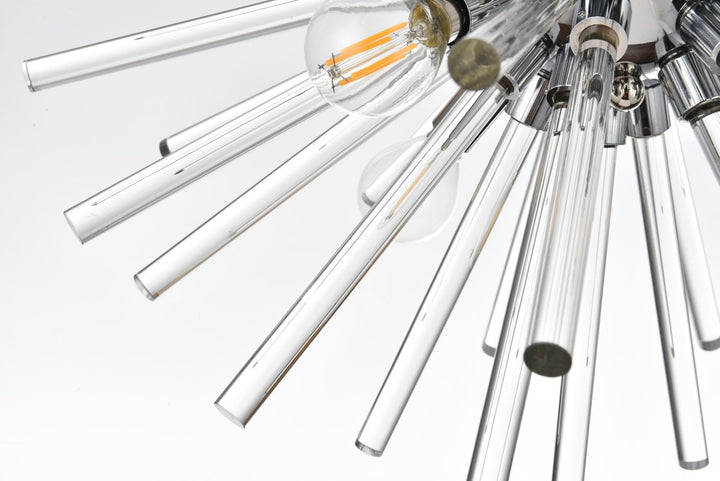 18 Inch Crystal Rod Wall Sconce In Chrome