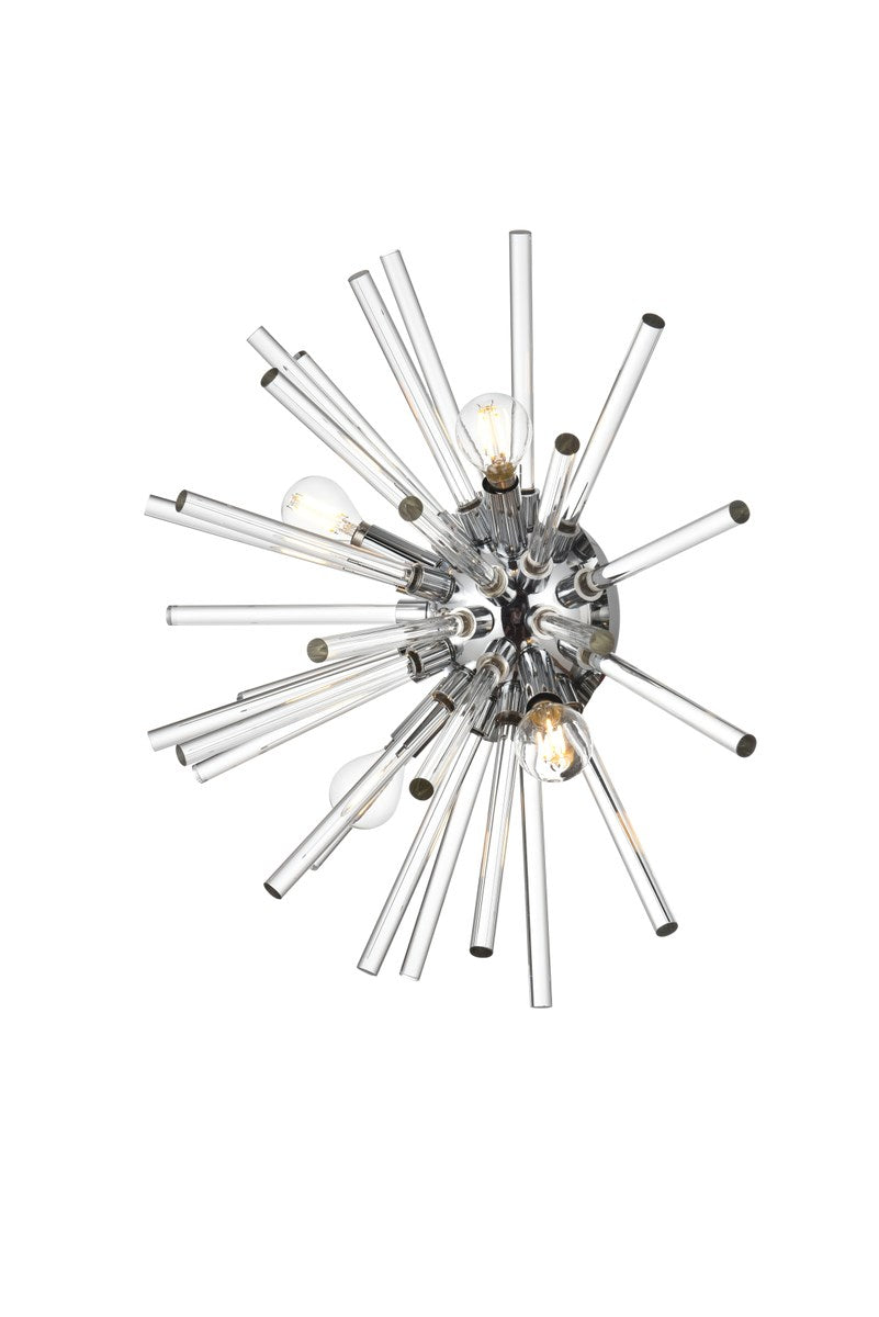 18 Inch Crystal Rod Wall Sconce In Chrome