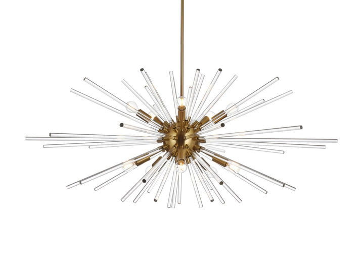 46 Inch Crystal Rod Pendant In Gold