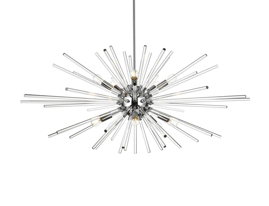 46 Inch Crystal Rod Pendant In Chrome