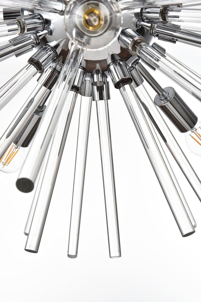 46 Inch Crystal Rod Pendant In Chrome