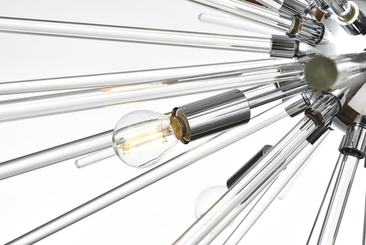 46 Inch Crystal Rod Pendant In Chrome