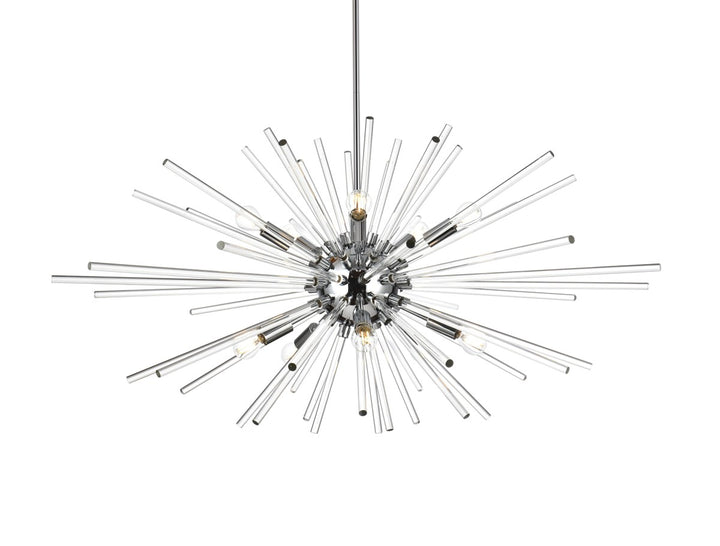 42 Inch Crystal Rod Pendant In Chrome