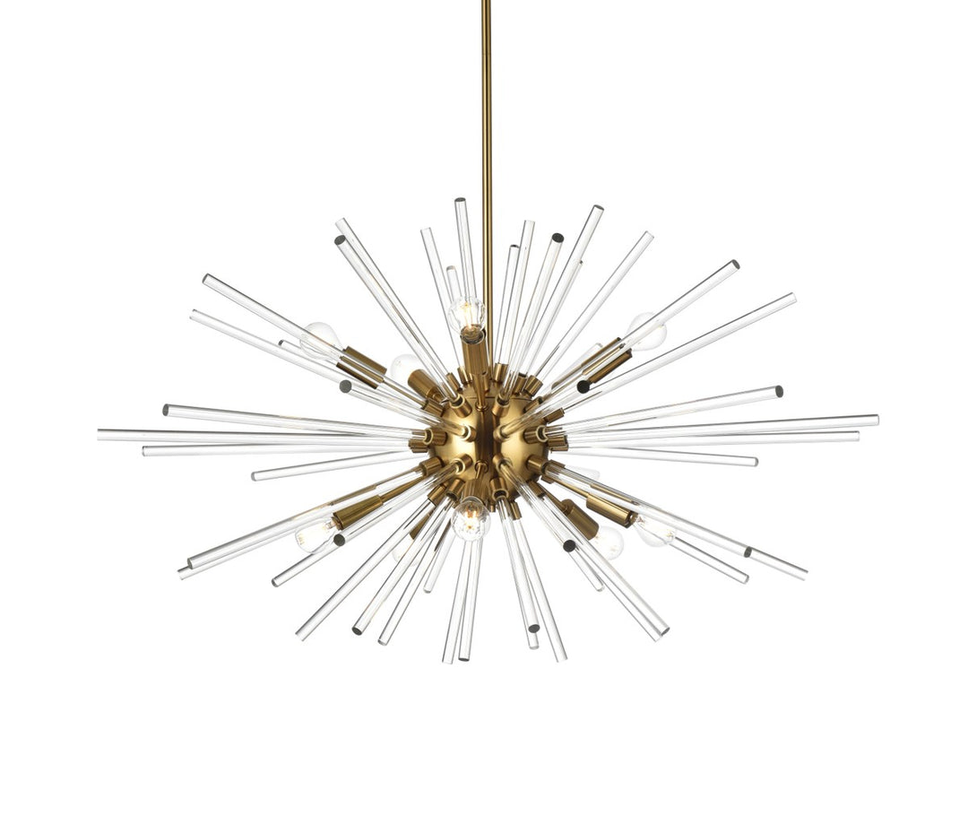 36 Inch Crystal Rod Pendant In Gold