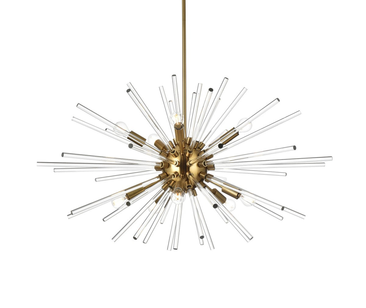 36 Inch Crystal Rod Pendant In Gold