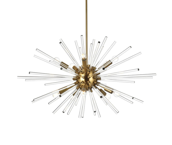 36 Inch Crystal Rod Pendant In Gold