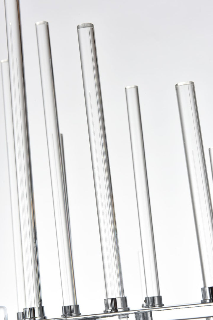 31 Inch Crystal Rod Pendant In Chrome