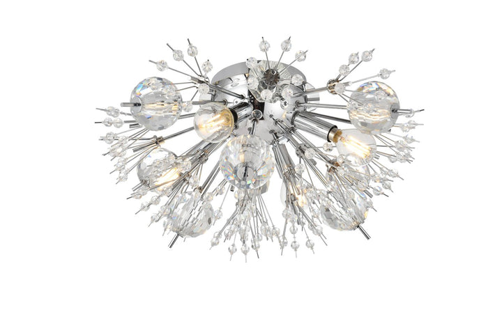19 Inch Crystal Starburst Wall Sconce In Chrome