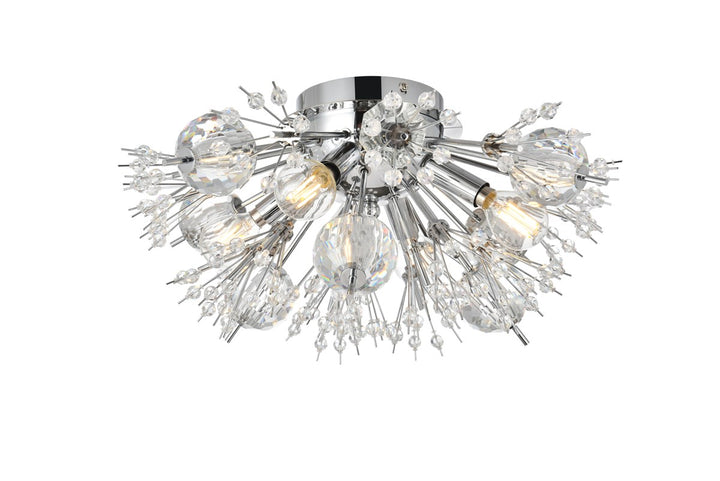 19 Inch Crystal Starburst Wall Sconce In Chrome