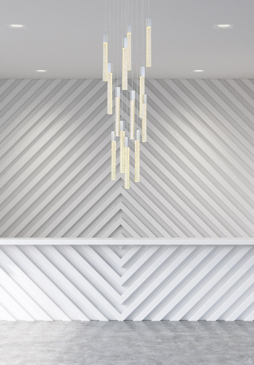 13 Lights Pendant In Chrome
