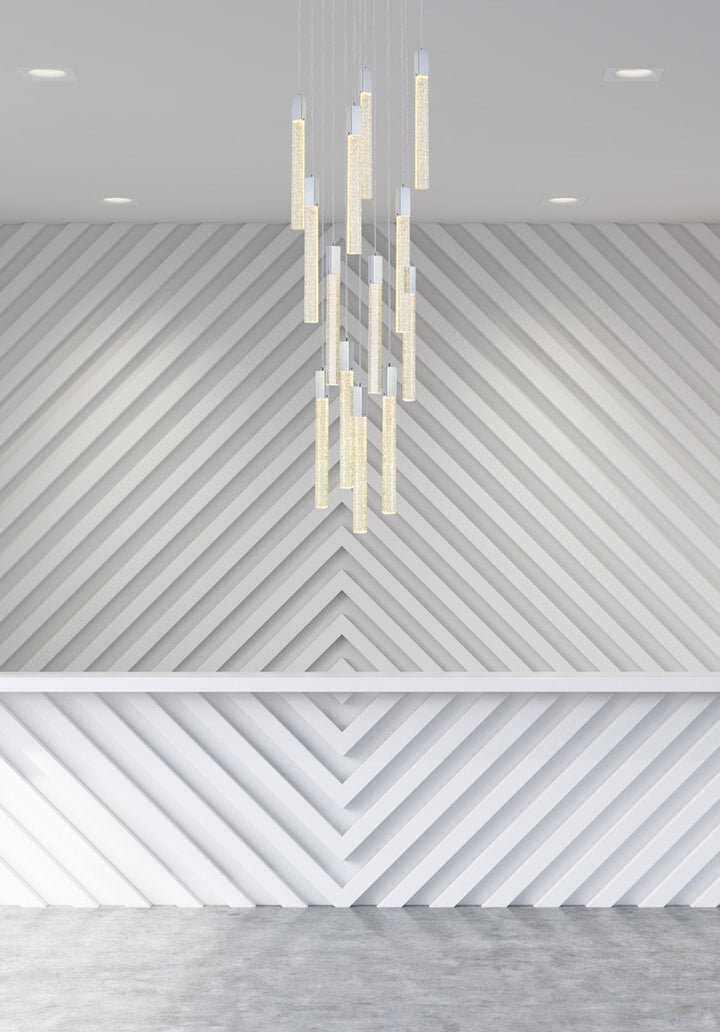 13 Lights Pendant In Chrome