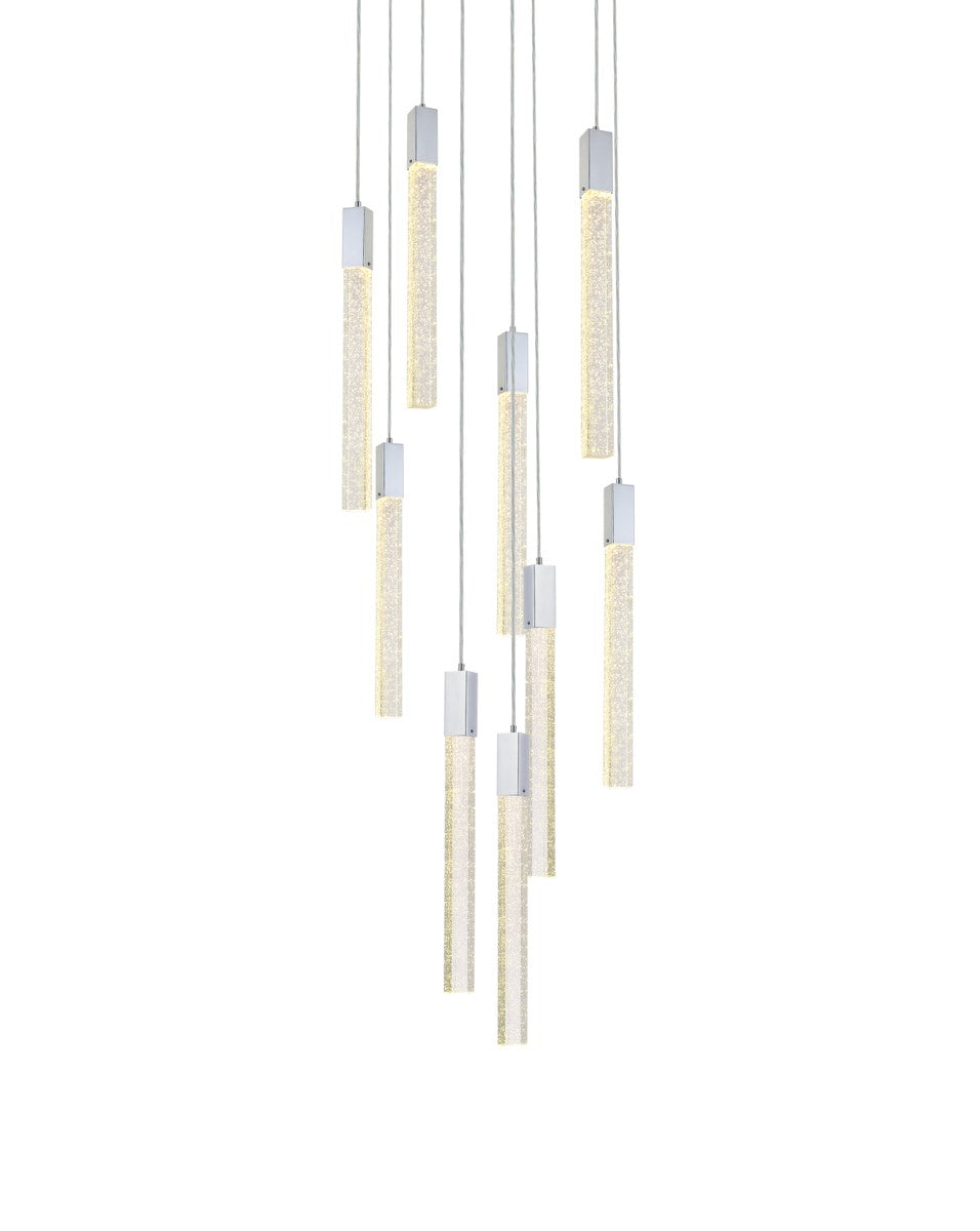 9 Lights Pendant In Chrome