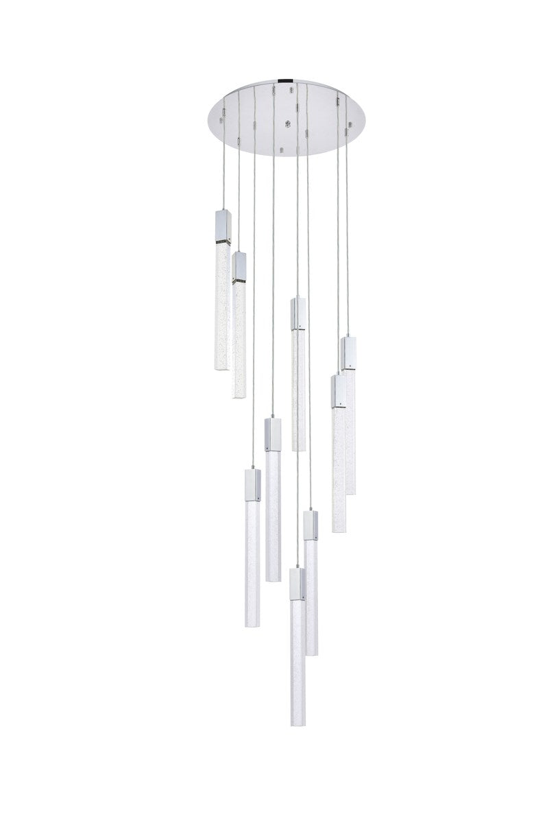 9 Lights Pendant In Chrome
