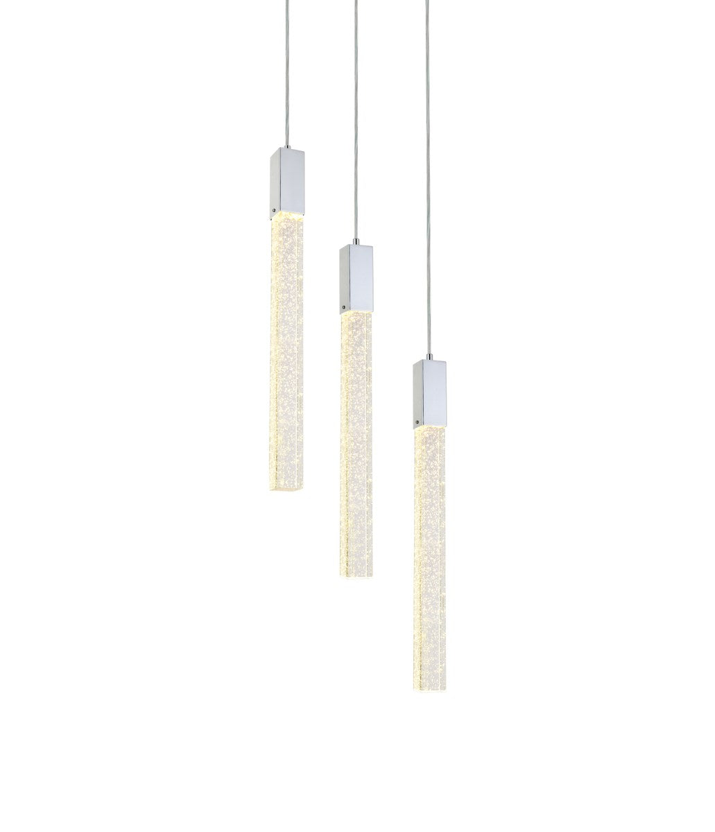 3 Lights Pendant In Chrome