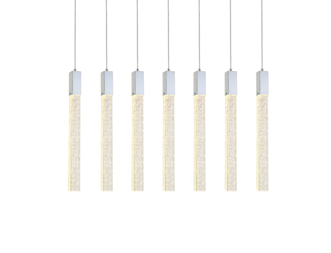7 Lights Pendant In Chrome