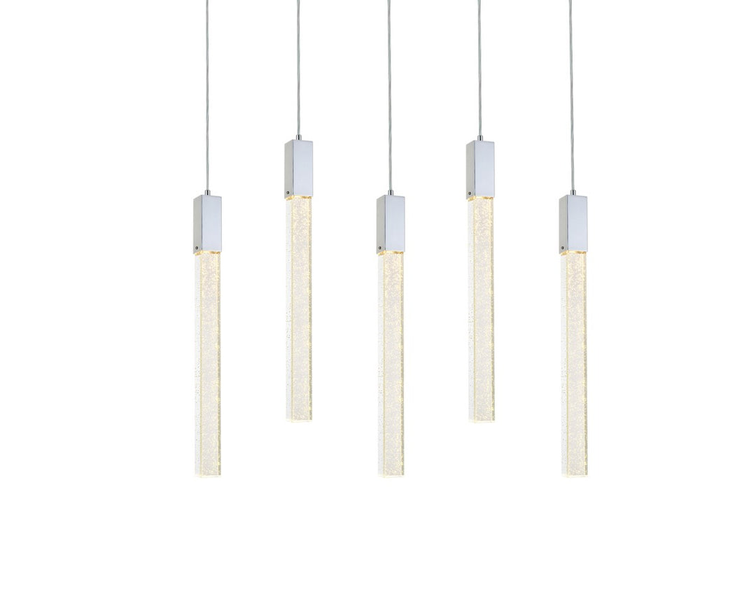 5 Lights Pendant In Chrome