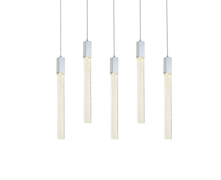 5 Lights Pendant In Chrome