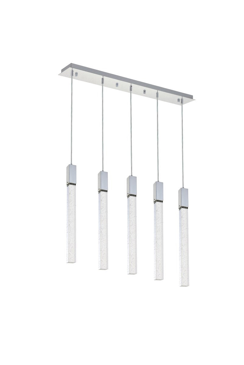 5 Lights Pendant In Chrome