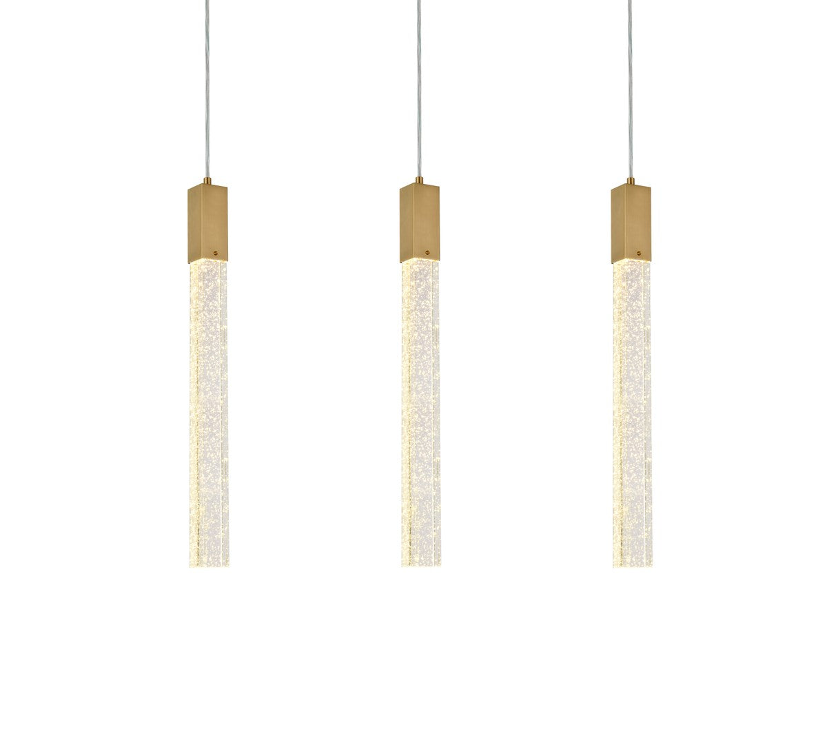 3 Lights Pendant In Satin Gold
