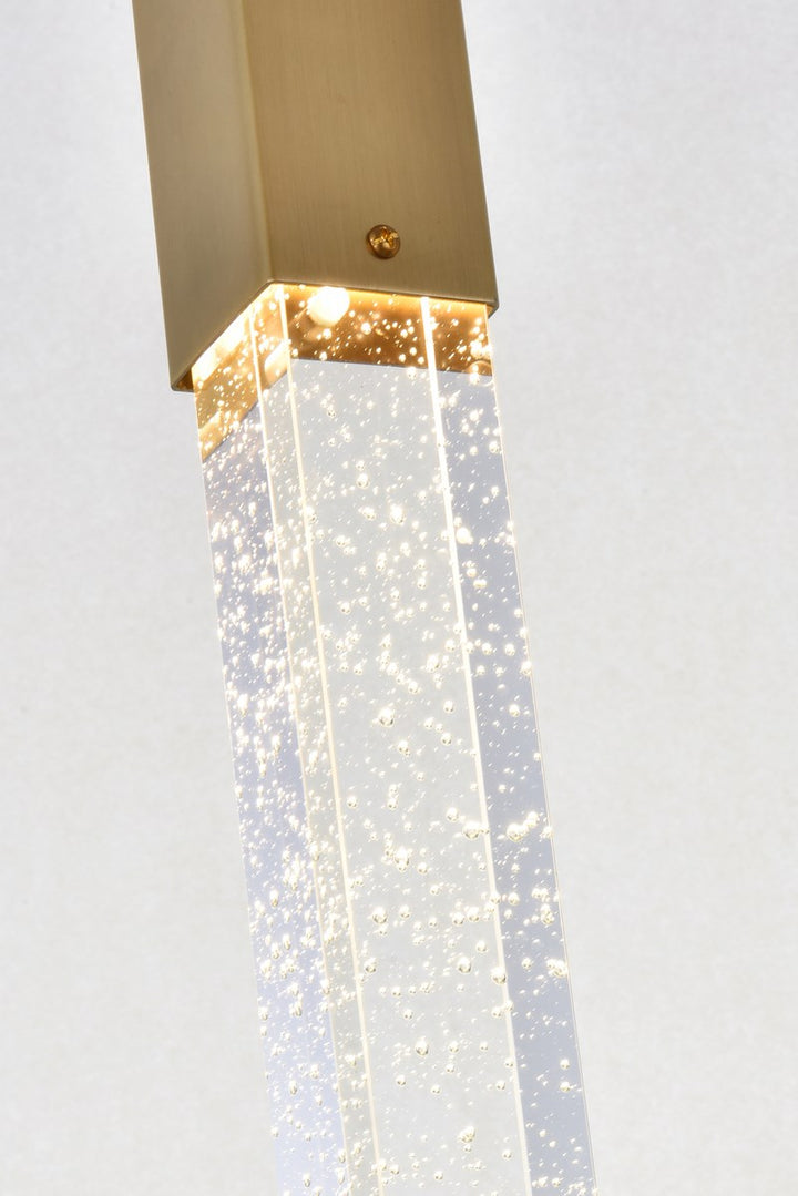 3 Lights Pendant In Satin Gold
