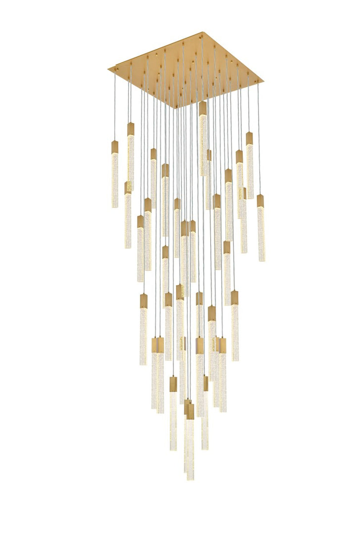 36 Lights Pendant In Satin Gold by Elegant Lighting