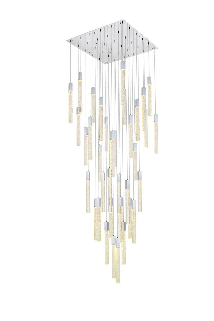 36 Lights Pendant In Chrome by Elegant Lighting