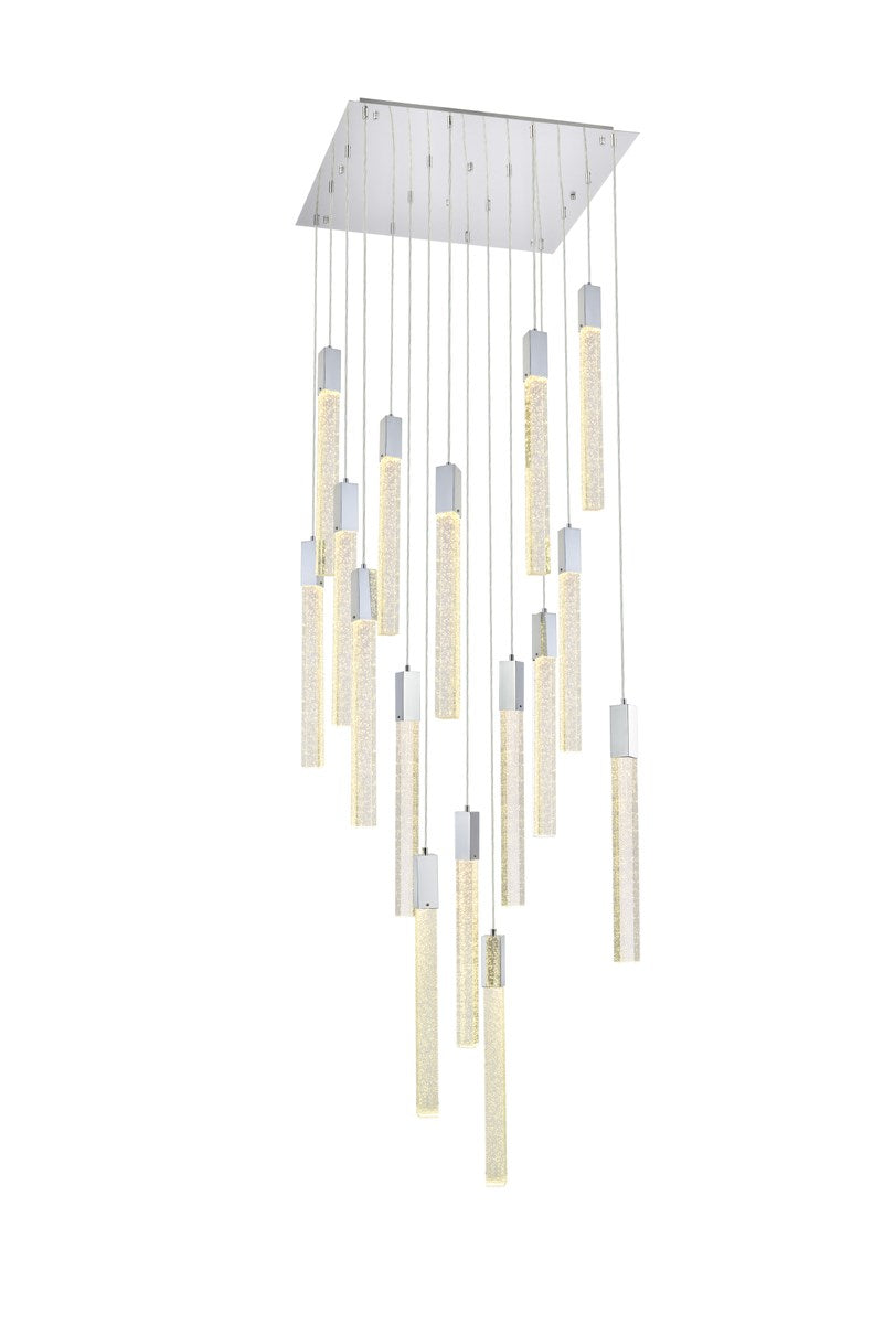 16 Lights Pendant In Chrome