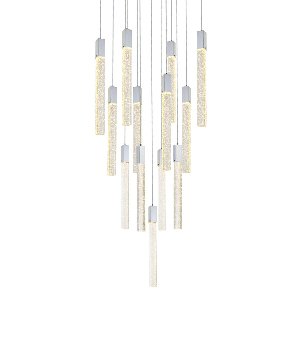 13 Lights Pendant In Chrome